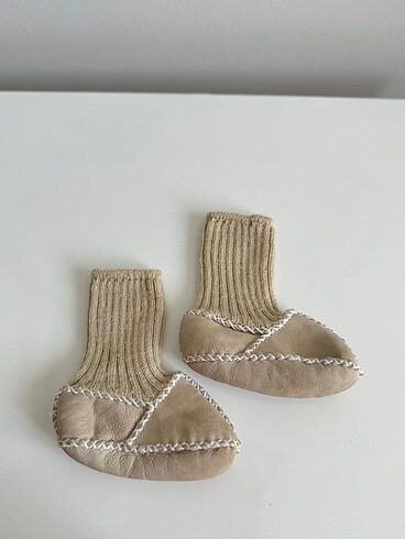 Organik deri bebek ayakkabısı patik - Görsel 5