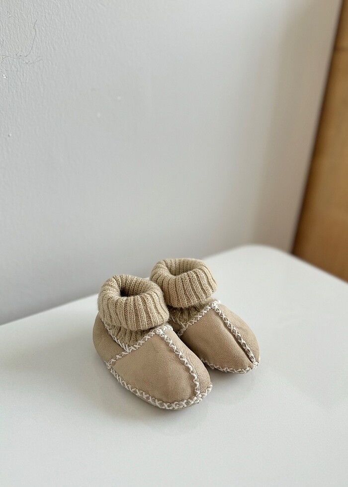 Organik deri bebek ayakkabısı patik - Görsel 4