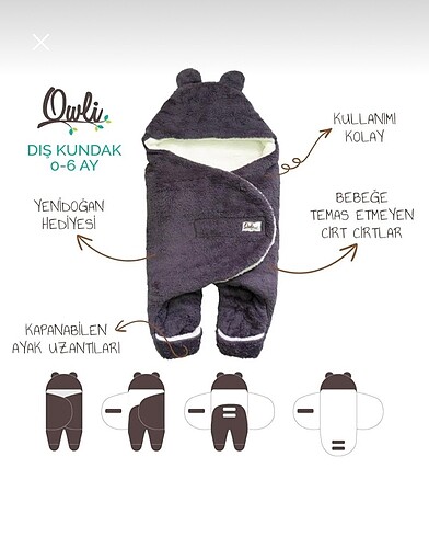 Owli marka dış kundak peluş battaniye - Görsel 6