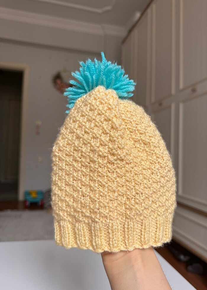 Bebek yün şapka - Görsel 3