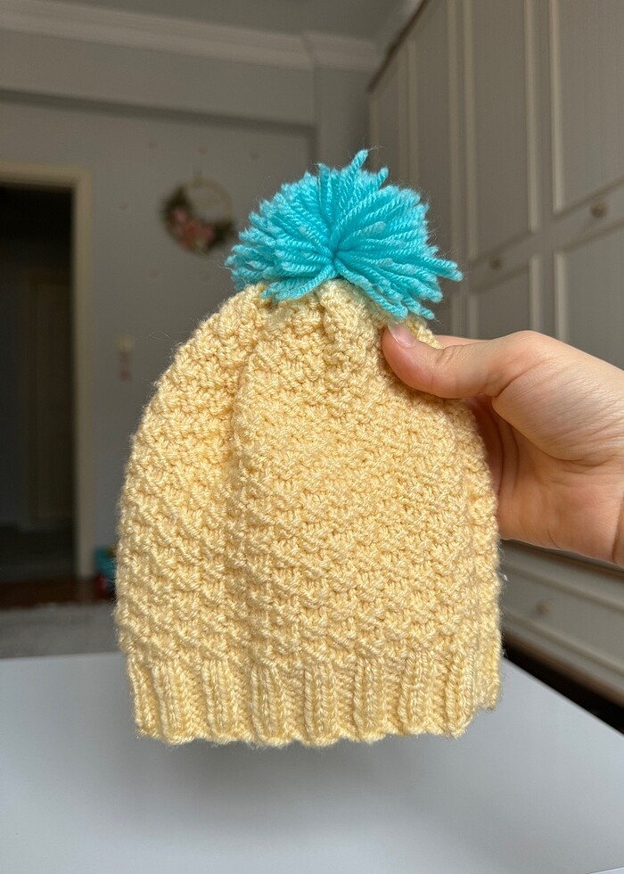 Bebek yün şapka - Görsel 2