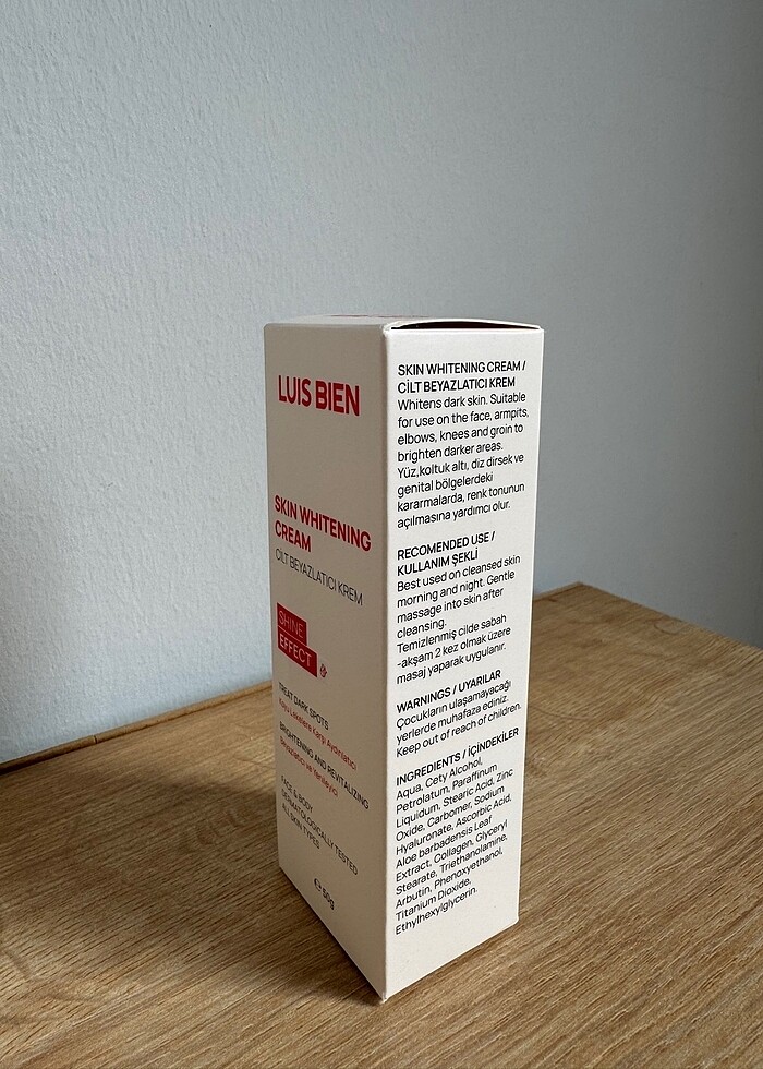 Luis bien cilt beyazlatıcı krem sıfırdır - Görsel 4