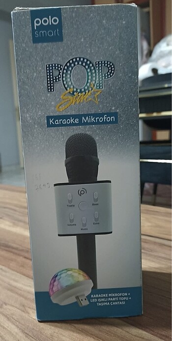 Işık küreli kareoke mikrofon