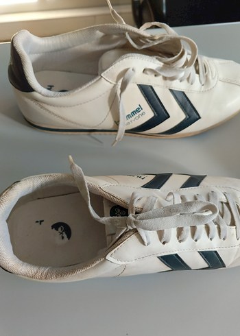 Hummel Beyaz Erkek Spor Ayakkabısı Siyah Çizgili - Görsel 7