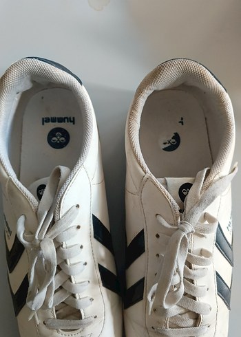 Hummel Beyaz Erkek Spor Ayakkabısı Siyah Çizgili - Görsel 4