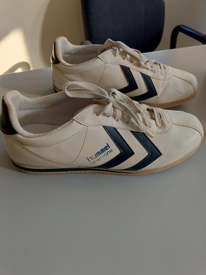 Hummel Beyaz Erkek Spor Ayakkabısı Siyah Çizgili - Görsel 5