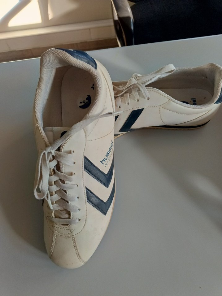 Hummel Beyaz Erkek Spor Ayakkabısı Siyah Çizgili - Görsel 2