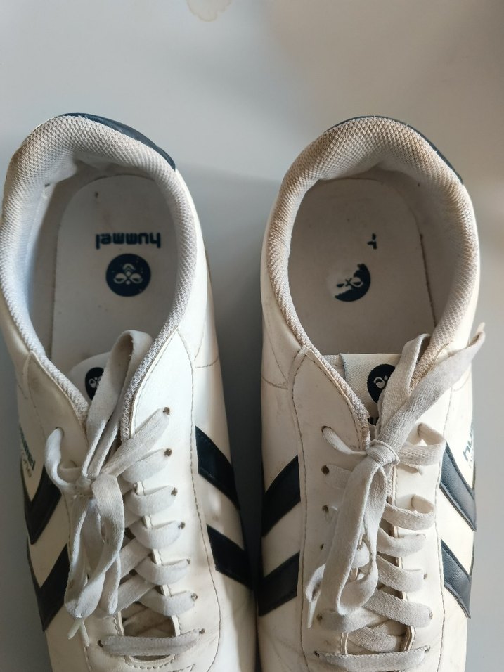 Hummel Beyaz Erkek Spor Ayakkabısı Siyah Çizgili - Görsel 4