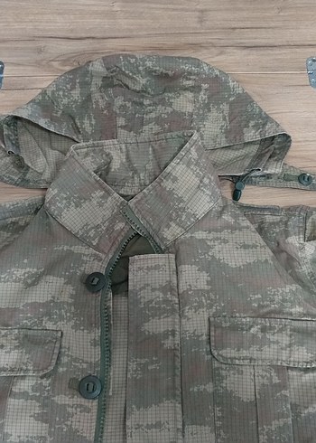 Erkek Kamuflaj Desenli Gri Yağmurluk - Görsel 7