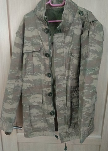 Erkek Kamuflaj Desenli Gri Yağmurluk - Görsel 8