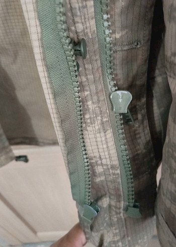 Erkek Kamuflaj Desenli Gri Yağmurluk - Görsel 4