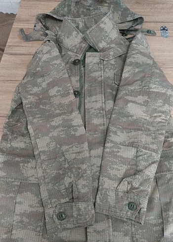 Erkek Kamuflaj Desenli Gri Yağmurluk - Görsel 3