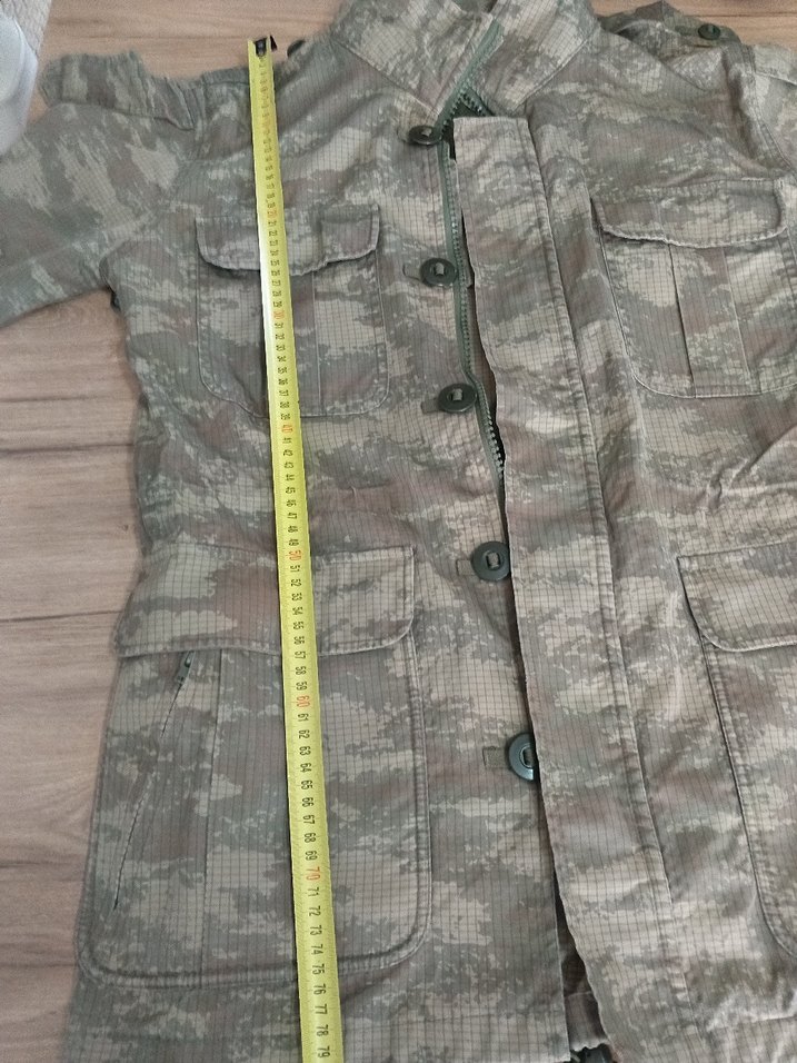 Erkek Kamuflaj Desenli Gri Yağmurluk - Görsel 5