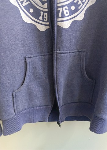 xl Beden gri Renk Gri Fermuarlı Erkek Sweatshirt Ceket