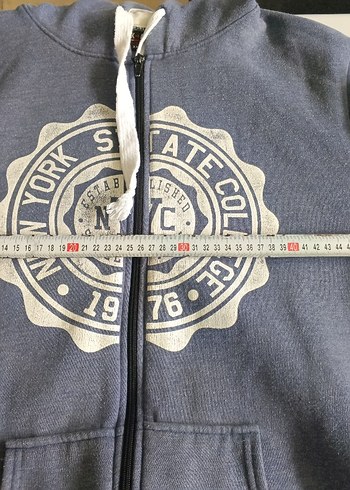 Gri Fermuarlı Erkek Sweatshirt Ceket - Görsel 7