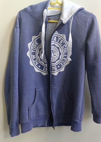 Gri Fermuarlı Erkek Sweatshirt Ceket - Görsel 5