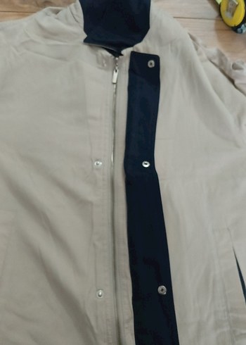 Düğmeli Bej Kısa Kollu Erkek Ceket Mont - Görsel 2