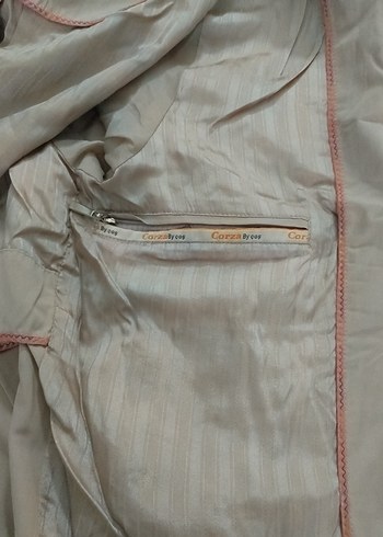 Düğmeli Bej Kısa Kollu Erkek Ceket Mont - Görsel 7