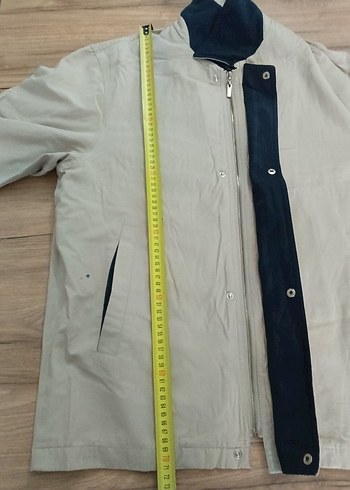 Düğmeli Bej Kısa Kollu Erkek Ceket Mont - Görsel 4