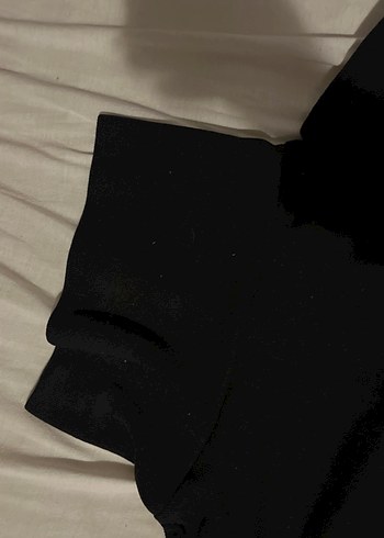 s Beden Siyah İnce Fitilli Uzun Kollu Boğazlı Üst