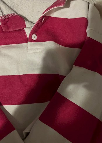 Trendyol & Milla Pembe Çizgili Pamuklu crop