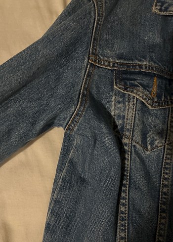 Diğer Kadın Gri Mavi Düğmeli Denim Ceket