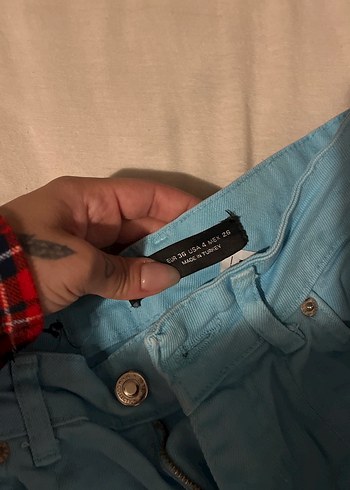 26 Beden Mavi Pastel Renkli Kadın Jean