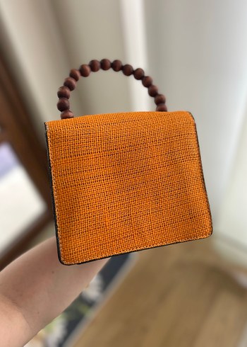 Beden turuncu Renk Kadın kulplu mini Çanta