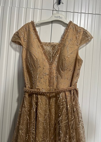 Kahverengi Payetli Bohem Kadın Elbise - Görsel 6