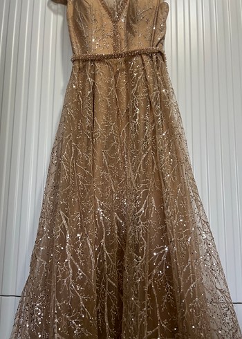 Kahverengi Payetli Bohem Kadın Elbise - Görsel 5