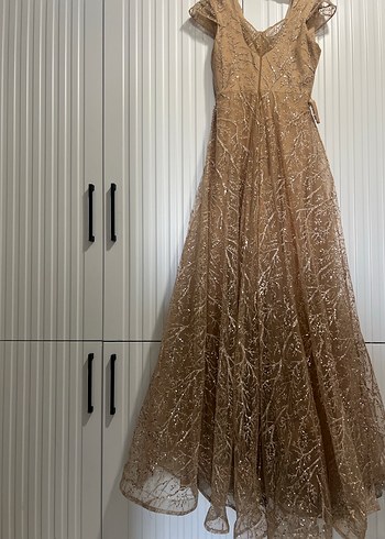 Kahverengi Payetli Bohem Kadın Elbise - Görsel 10