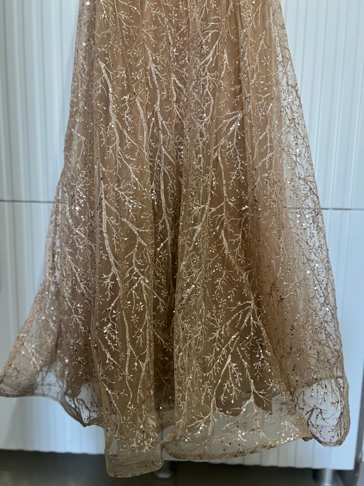 Kahverengi Payetli Bohem Kadın Elbise - Görsel 4