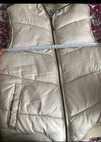 Bej Kapüşonlu Fermuarlı kız çocuk Yelek - Görsel 6