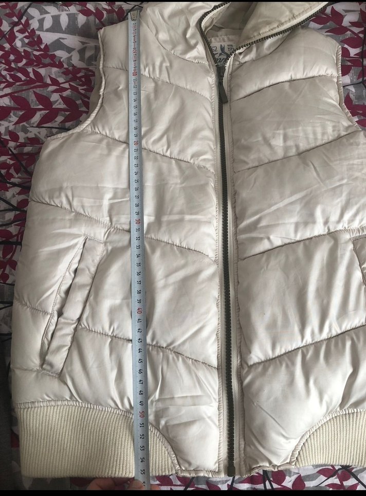 Bej Kapüşonlu Fermuarlı kız çocuk Yelek - Görsel 5