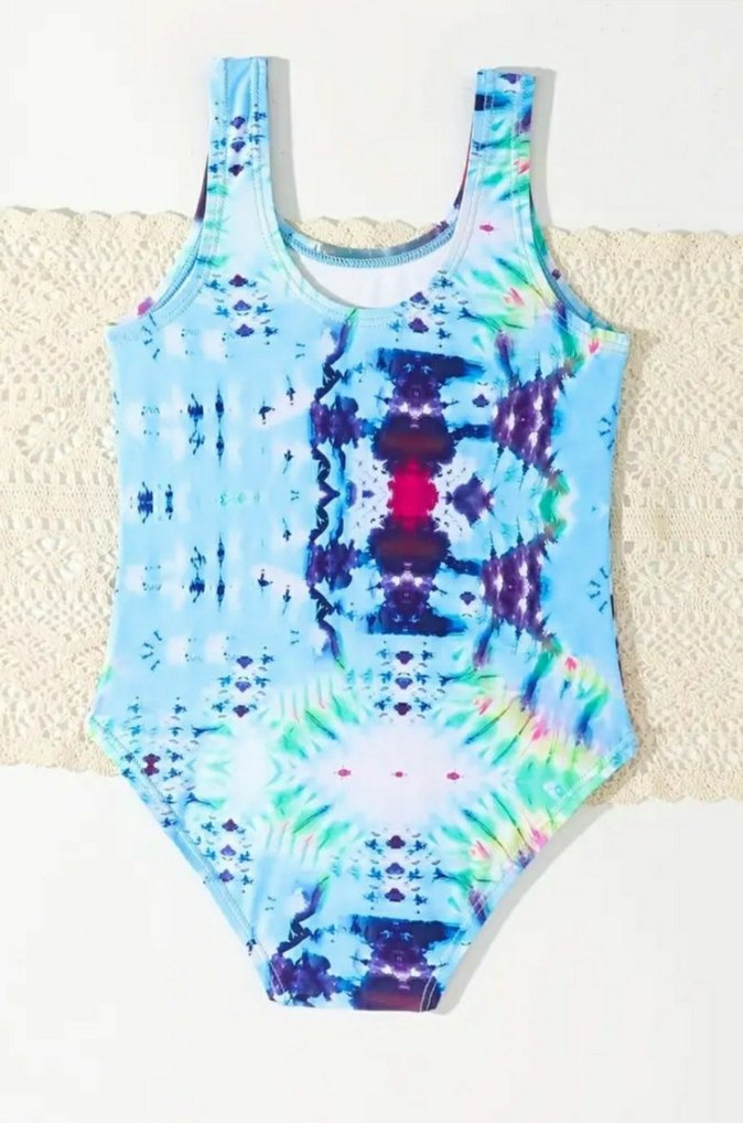 Kalp Desenli Kız Çocuk Mayo - Görsel 2