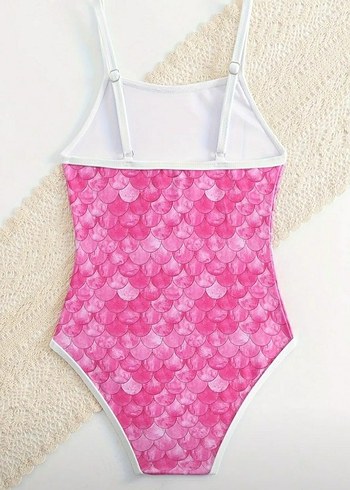 Pembe Askılı Kız Çocuk Mayo - Görsel 2