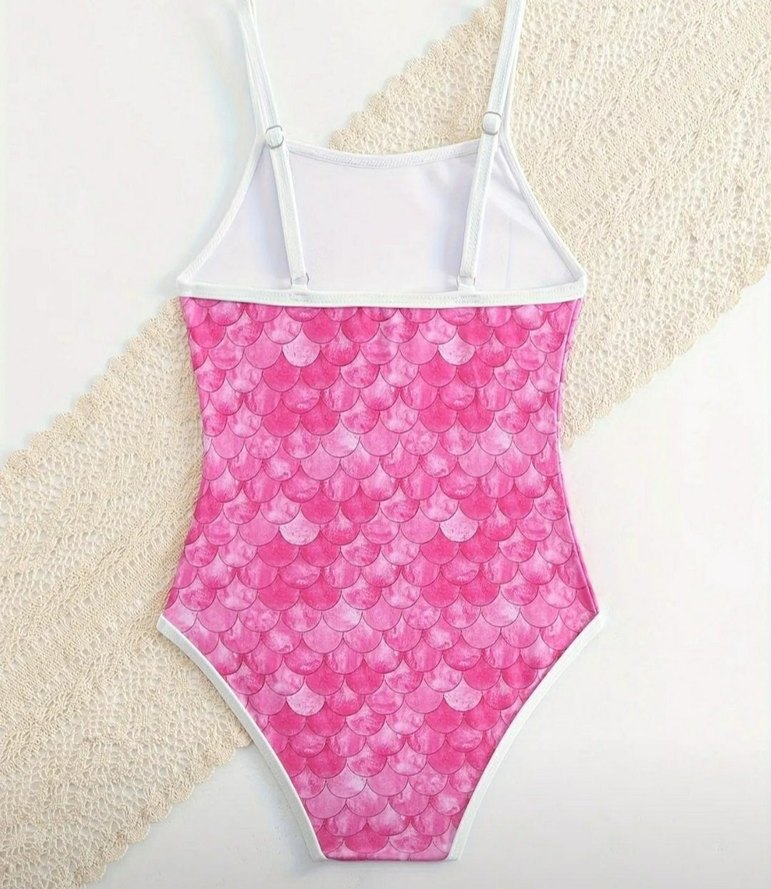 Pembe Askılı Kız Çocuk Mayo - Görsel 2