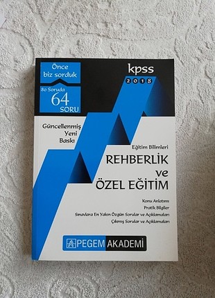 Pegem rehberlik ve özel eğitim konu anlatım kitap