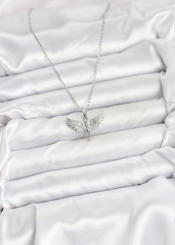 Kanat Detaylı Mini Zincir Kolye - Görsel 2