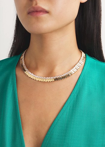 Zincir Detaylı Parlak Altın Midi Kolye - Görsel 2