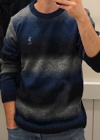 U.S Polo Erkek Yün Kazak - Görsel 3