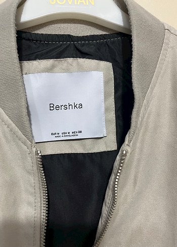 m Beden Bej Süet Erkek Bomber Ceket