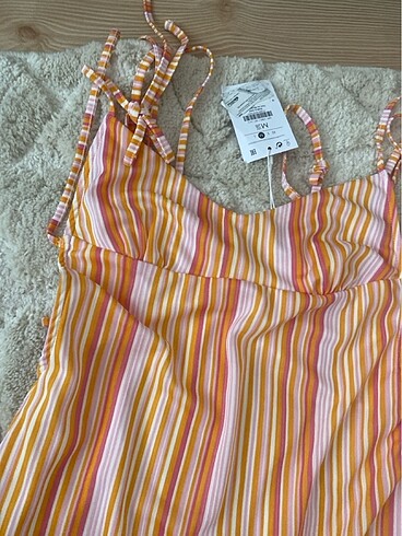 m Beden Bershka mini renkli elbise