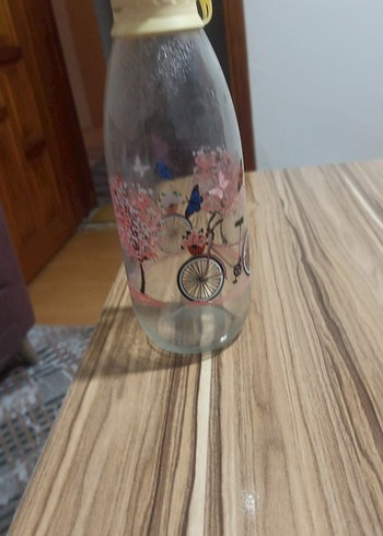 Pastel Bej Desenli Su Şişesi - Görsel 2