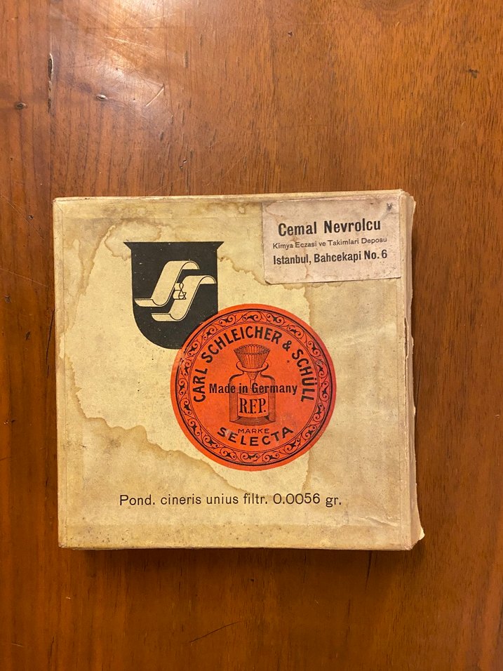 Alman Laboratuvar Filtre Kağıtları Vintage - Görsel 2