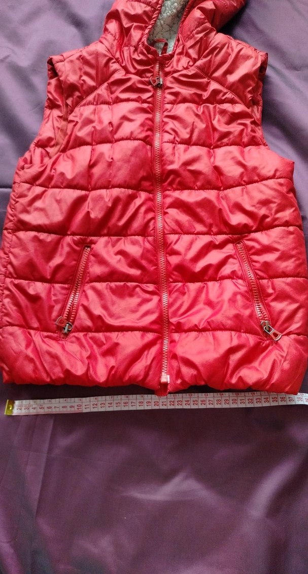 Kırmızı Fermuarlı çocuk Yelek - Görsel 4