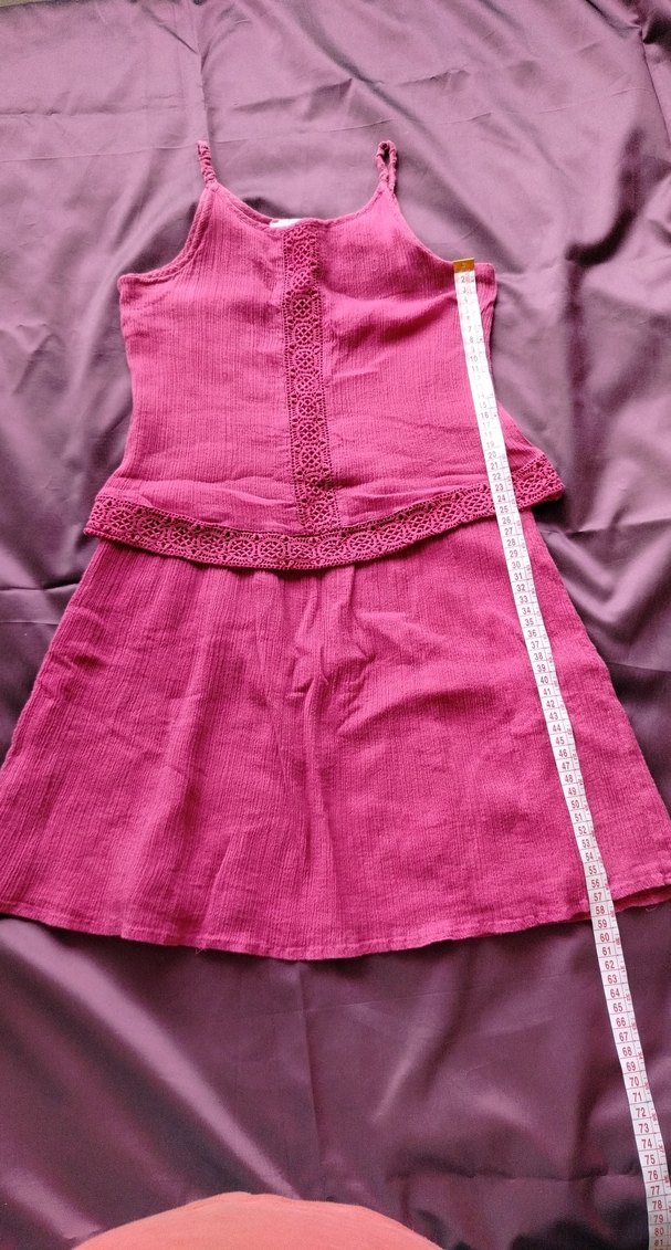 Kız Çocuk Pembe Askılı şile beziElbise - Görsel 2