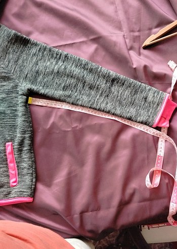 Kız Çocuk Gri Kapüşonlu Fermuarlı Ceket - Görsel 3