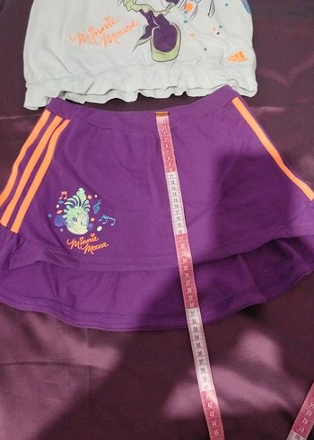 Mor Renkli Baskılı Kız Etek ve Bluz Takımı - Görsel 4