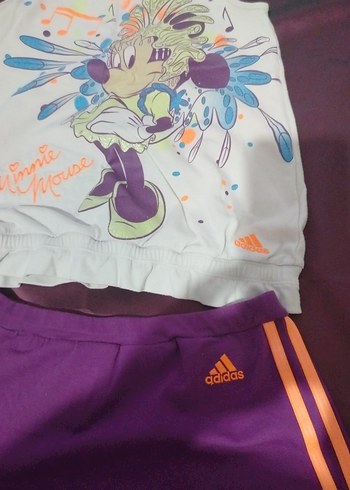 Mor Renkli Baskılı Kız Etek ve Bluz Takımı - Görsel 6